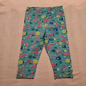 Minibamba girls size 3T pull on fish design pants, nwot